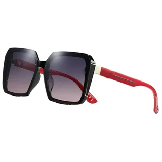 Houhence Sonnenbrille Sonnenbrille Damen Groß Vintage polarisiert UV Schutz rot