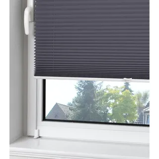 OUBO Plissee Klemmfix ohne Bohren 70 x 100 cm (B x H) Anthrazit, Sichtschutz Uns Sonnenschutz Jalousien 70 cm Breit