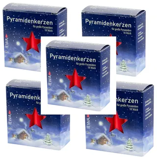 Jeka/EWA - Pyramidenkerzen für große Pyramiden Größe 17,2x105mm 18 Stück/Packung (90, rot)