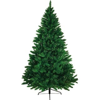 Redfink Künstlicher Weihnachtsbaum Christbaum 220 cm Mittelgrün PVC Tanne mit Ständer