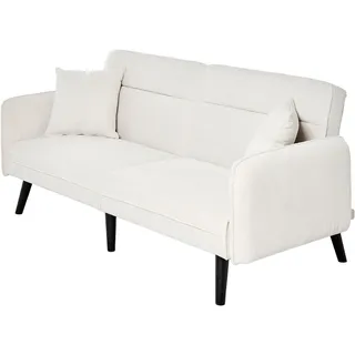 Jahnke Schlafsofa 2-Sitzer mit Relax-und Schlaffunktion Weiß