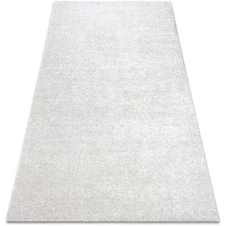 Teppich Teppichboden Santa Fe Creme 031 Eben, Glatt, Einfarbig Beige 200x400 Cm