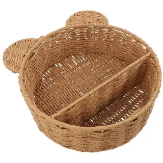 LuxusKollektion Wandregal Wandregal Boho Hellbraun Rattan 33x29x11cm, 1-tlg. braun