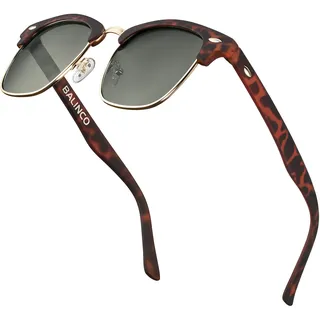 Balinco® Halbrahmen Sonnenbrille mit polarisierten Gläsern & gummierten Rahmen (Rubber) - für Damen & Herren - schützt vor UV-Strahlen und Reflexionen - langlebig & kratzfest - im Zubehör-Set