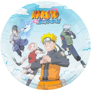 Chaks Naruto 12802-NA, Pappteller, 23 cm, 8 Stück