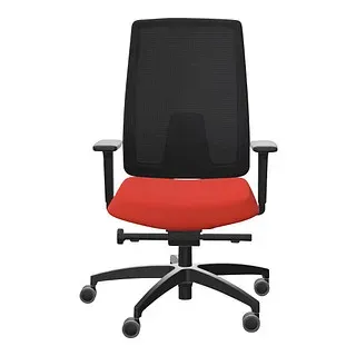 Dauphin Bürostuhl Indeed mesh Stoff orange, Gestell schwarz