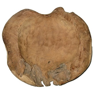 Cornbay Exklusive Wurzelholz-Schale 30 cm aus massivem Teak-Holz Natur