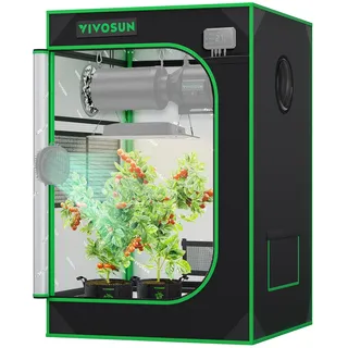 VIVOSUN Growzelt 60x60x90cm mit Reflektierende Mylar für Indoor-Anbauzelt | Grow Tent mit Belüftungsfenstern, abgedichtetem Boden & glatten SBS-Reißverschlüssen für Pflanzenzucht Gewächshaus