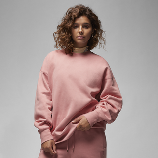 Jordan Flight Fleece Damen-Sweatshirt mit Rundhalsausschnitt - Pink, M (EU 40-42)