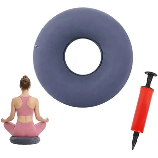 Aufblasbares Sitzkissen,Sitzring,Hämorrhoiden Sitzkissen,Donut Kissen,Sitzring Nach OP,Sitzring Steißbein Entlastung,Inkl Pumpe Grau Zur Schmerzlinderung Bei Ischias Schwangerschaft Postnatale Pflege