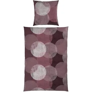Esposa Bettwäsche, Mauve, Textil, Kreise, 155x220 cm, Oeko-Tex® Standard 100, Oeko-Tex® Made IN Green, pflegeleicht, hautfreundlich, Schlaftextilien, Bettwäsche, Bettwäsche, Flanell-Bettwäsche