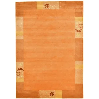 Theko Handtuftteppich, Terracotta, Textil, Grafikmuster, Rechteckig, 70x140 cm, antistatisch, Teppiche & Böden, Teppiche, Hochflorteppiche & Shaggys