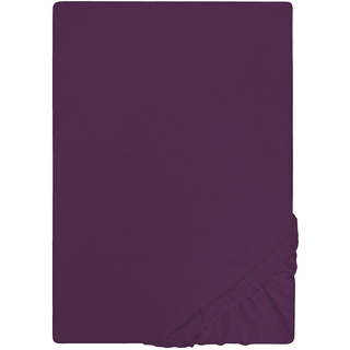 biberna Jersey-Spannbetttuch 0077155 dunkelviolett 1x 90x190 cm - 100x200 cm