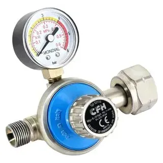 CFH Propanregler , mit Manometer, 1-4 bar stufenlos regelbar