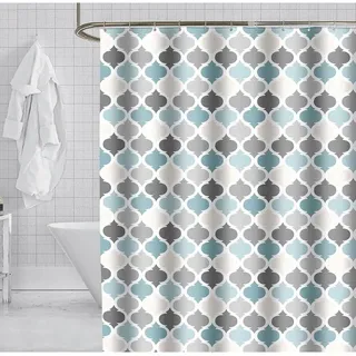 Mcboson Duschvorhang, Blau, Textil, 300x200 cm, Badtextilien, Duschvorhänge