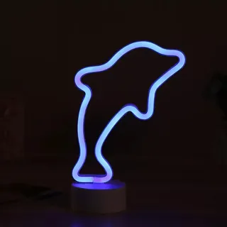 Party LED Neon Lampe Ananas Neonlight Batterie Neonlicht Wandbild Space Deko