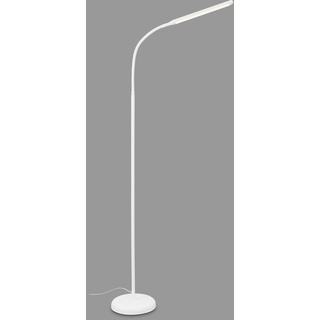 BRILONER – LED Stehlampe dimmbar als Deko im Wohnzimmer und Leselampe, Schwenkbare LED Lampe, Wohnzimmerlampe, Touch, Indirekte Beleuchtung, Weiß