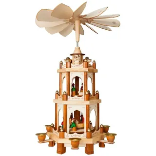 Brubaker Weihnachtspyramide Holzpyramide - Natur