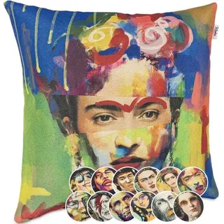 Famanu Dekokissen Gobelin mit Pop Art Motiv - 40 x 40 cm, doppelseitig bedruckt