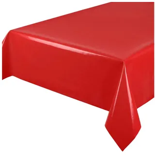 Beautex Tischdecke Wachstuchtischdecke einfarbig abwischbar fleckenabweisend aus uni (1-tlg), Wasserundurchlässig, Strapazierfähig, Zuschneidbar, Pflegeleicht rot Eckig | 140 cm x 200 cm
