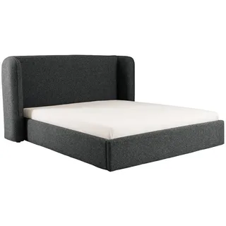 ks home concept Polsterbett 160 x 200 cm H4 Schwarz
