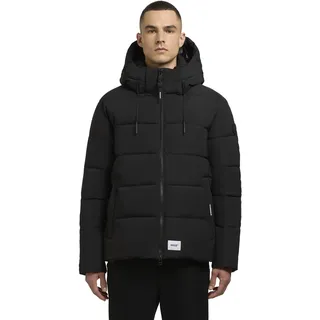 Winterjacke KHUJO "Loga2-YM", Herren, Gr. XXL (56), schwarz, Material: 100% Polyester. Futter: 100% Polyester. Wattierung: 100% Polyester, gerade hüftbedeckend, Ärmel ohne Ärmelschlitz normaler Saum, Jacken Winterjacke, Steppjacke mit abnehmbarer Kapuze und Rucksackträgern