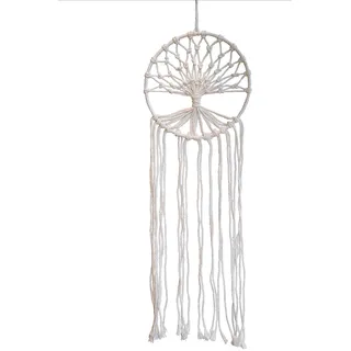 HEITMANN DECO Traumfänger Lebensbaum, Boho-Stil – Handgewebter Wand- & Fensterschmuck mit Federn, dekorative Wanddeko