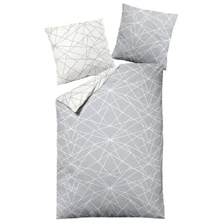 Dormisette Bettwäsche Dormisette Biber Bettwäsche 4tlg grau Silber 65101-08, Bettwäsche-S, Bettbezug Kopfkissenbezug Set kuschelig weich hochwertig grau