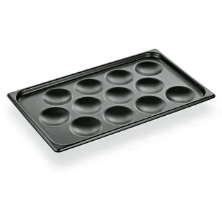 WAS Germany - GN Muffinblech 1/1 mit PTFE Antihaftbeschichtung,  für 12 Muffins, Ø 8,5 cm, Aluminium