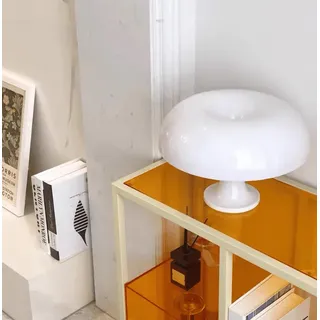 Pilzförmige Tischleuchte – Modern, Schlicht, Skandinavisch – Schlaf- Und Nachttischlampe Mit Stimmungsvoller Leseatmosphäre – Weiß – Steckertyp