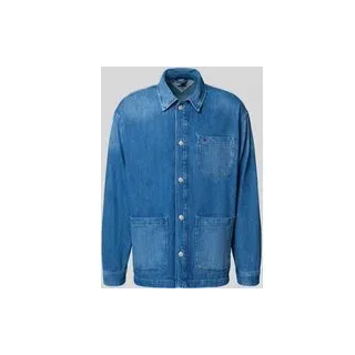 Relaxed Fit Jeansjacke aus leichtgewichtigem Denim, Jeansblau, XS