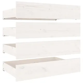 vidaXL Bettschublade 4 Stk. Weiß