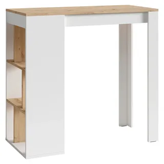 byLIVING Bartisch Moby 110 x 104 x 50 cm Weiß/Braun