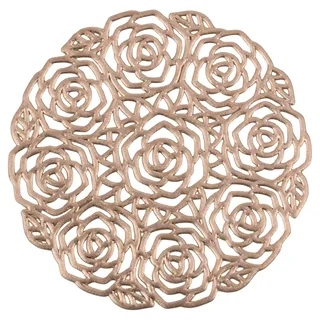 Set 6 Untersetzer Rose Gold Sortiert Ø 10 cm, Gold