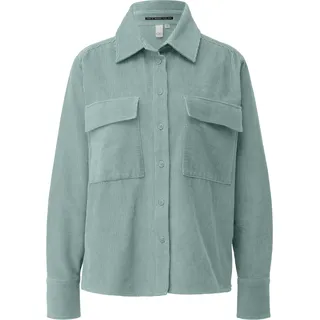 QS Cord-Overshirt mit Brusttaschen Blau 44