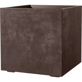 Deroma Pflanzkübel Millennium mit Rollen 49 cm x 49 cm x 49 cm Brown
