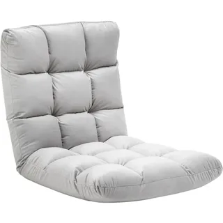 Homcom Relaxsessel 3-in-1 Polyester 71 x 53,5 x 55 cm Grau mit Kissen