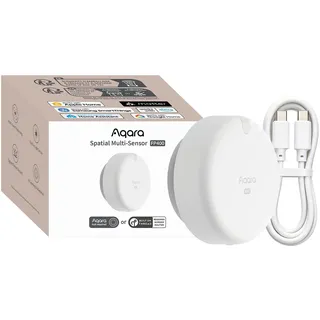 Aqara Presence Sensor FP400, Mehrzonen-Raumautomatisierung, Thread & Zigbee | 60GHz-mmWave-Radar, räumliches KI-Lernen, Mehrpersonen-Tracking, 8 Zonen, kompatibel mit HomeKit, Home Assistant, Alexa, usw.