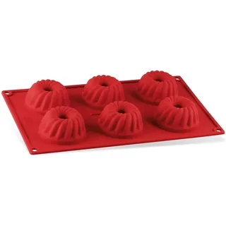 Dr. Oetker Mini Silikon-Gugelhupfform Flexxibel Love 6er Set – Backform aus Platinsilikon, vielseitig einsetzbar, ideal für kleine Kuchen, Eis & Desserts