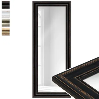 WANDStyle großer Spiegel Schwarz, Barock Spiegel, großer Wandspiegel Vintage 40x100 cm, Ganzkörperspiegel, Hängespiegel groß, Badspiegel Holz, Flurspiegel Wand, Mirror H550 - Made in Germany