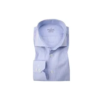van Laack Herren Hemd blau gestreift Slim Fit, blau, NOS