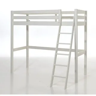 Vipack Hochbett PINO 90 x 200 cm Kiefer massiv lackiert weiß