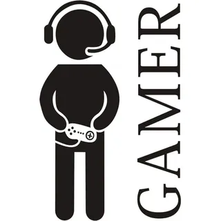 Gamer-boy-wandtattoo, Videospiel-wandtattoos, Abnehmbar