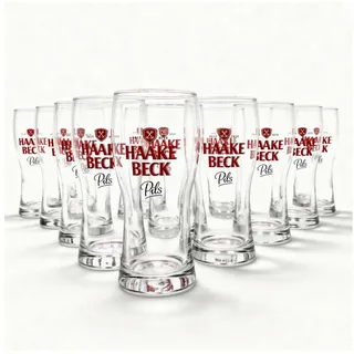 Haake Beck Bierglas 0,3l geeicht Biertulpe für Pils, Lager & Helles, 6-tlg., Klassisches Bierglas-Design