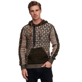 Rusty Neal Kapuzensweatshirt in ausgefallenem Design braun XXXL