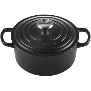 Le Creuset Signature Bräter 18 cm rund schwarz glänzend