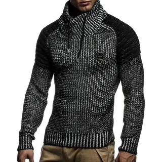 Leif Nelson Herren Strickpullover mit Schalkragen/Hochwertiger Winterpullover im Regular Fit Schnitt, ideal für Casual und Business-Looks, in vielfältigen Größen und Farben verfügbar - XL