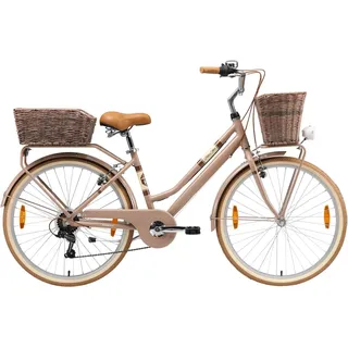 Bikestar Cityrad 26 Zoll Damen 41 cm Braun