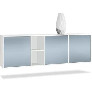 Vladon Sideboard, Pastellblau, Holzwerkstoff, 182x53x35 cm, Wohnzimmer, Kommoden & Sideboards, Sideboards