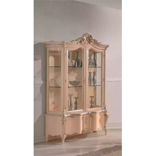 JVmoebel Vitrine Luxus Holzschrank Design Sideboard Schränke beige Italienische Möbel (1-St., Vitrine) Made in Italy beige